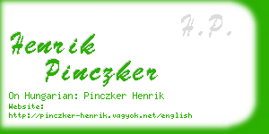 henrik pinczker business card